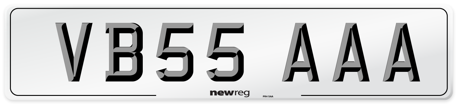 VB55 AAA Number Plate from New Reg
